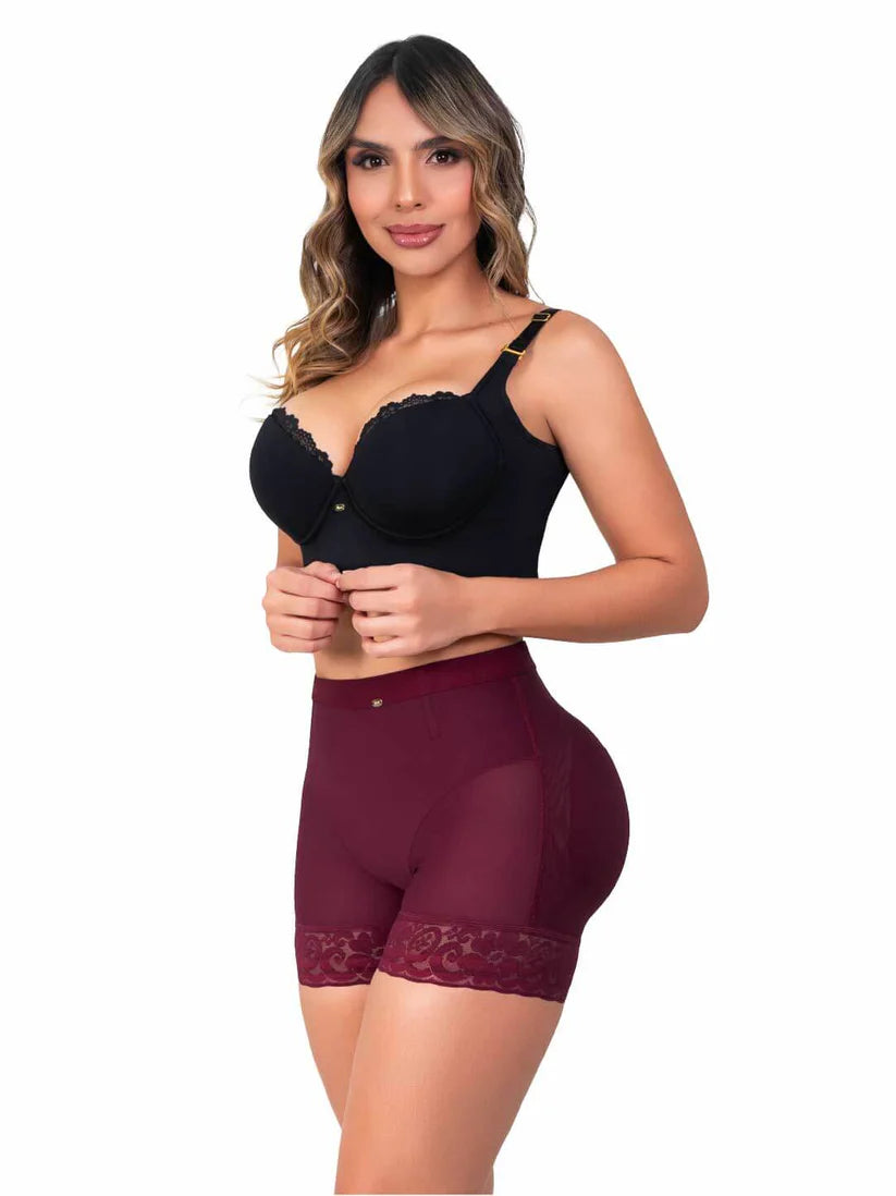 Panty Cachetero Moldeador SMI04084 con Encaje y Compresión ALTA
